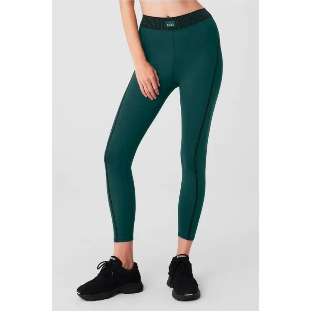 Alo Yoga Airlift High-Waist 7/8 Line DEADSTOCK MIDNIGHT GREEN ATHELEISURE Y2K